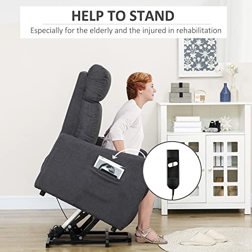 Electric Lift Chair for Elderly with Remote, Grey