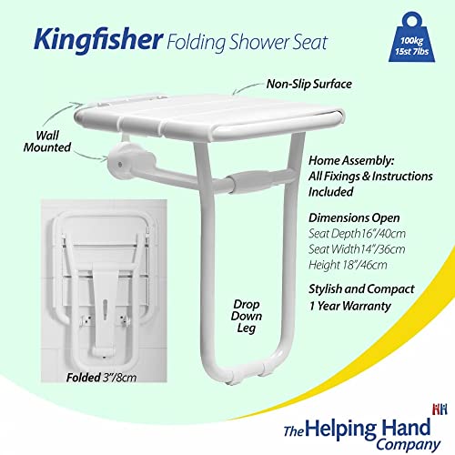 Wall Mounted Folding Shower Seat for Elderly/Disabled
