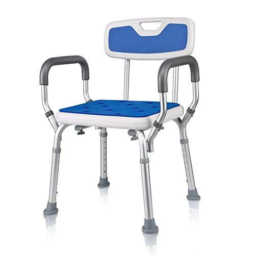 Adjustable Shower Chair with Padded Handles