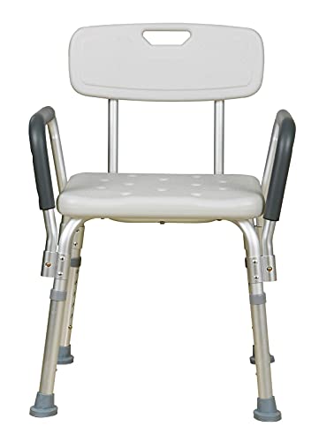 Rectangular Adjustable Bath Shower Chair with Armrests