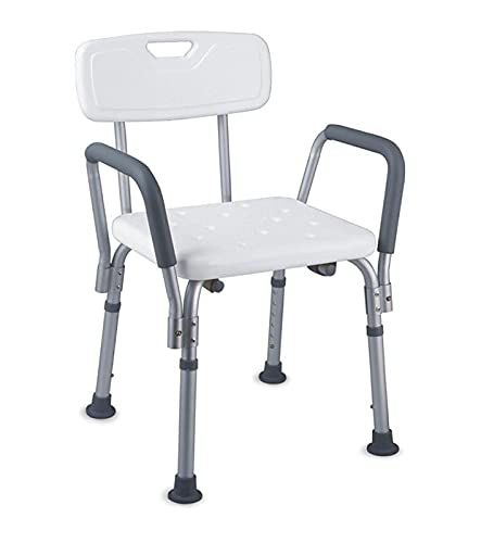 Rectangular Adjustable Bath Shower Chair with Armrests