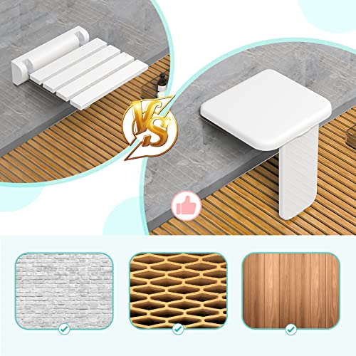 Foldable Wall-Mounted Shower Seat for Elderly