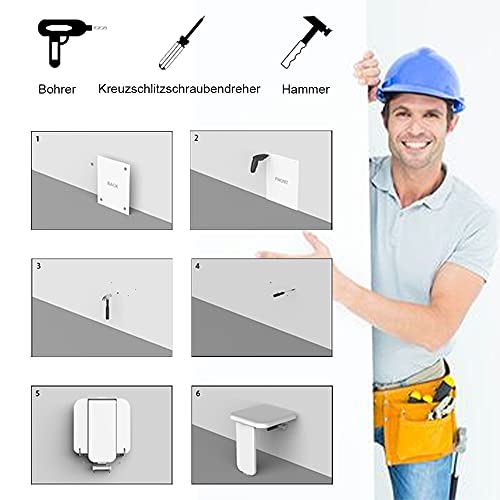 Foldable Wall-Mounted Shower Seat for Elderly