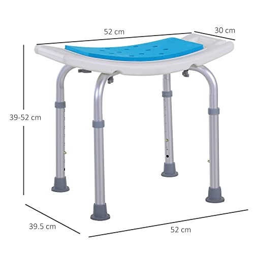 Adjustable Shower Stool with Non-Slip Seat