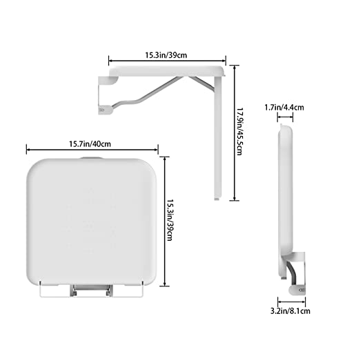 Foldable Wall-Mounted Shower Seat for Elderly