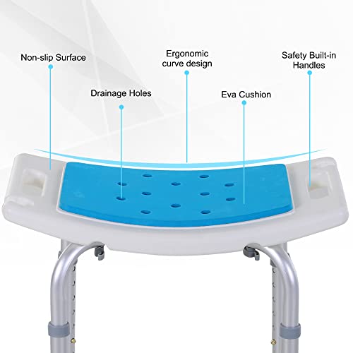 Adjustable Shower Stool with Non-Slip Seat