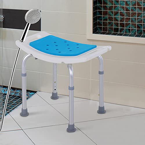 Adjustable Shower Stool with Non-Slip Seat