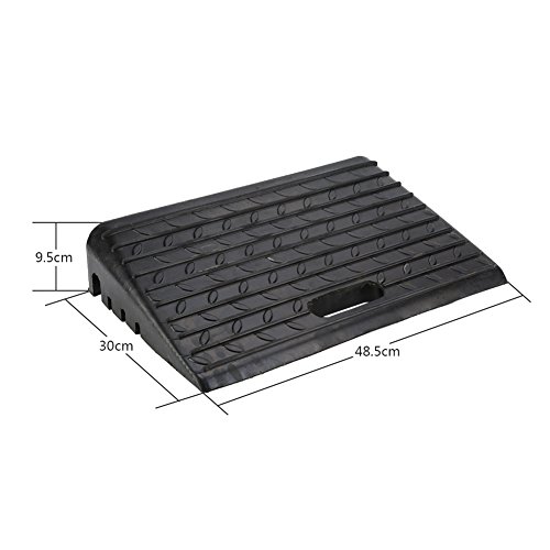 Black Rubber Kerb Ramps for Mobility Access