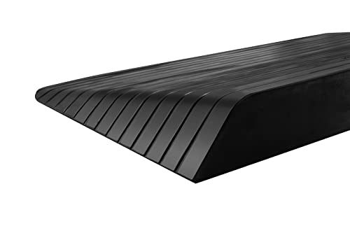 Solid rubber threshold ramp for mobility devices