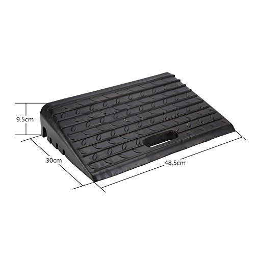 2-Pack Rubber Kerb Ramps for Mobility