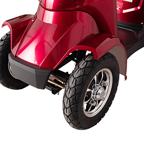 Red Electric Mobility Scooter with Lithium Battery