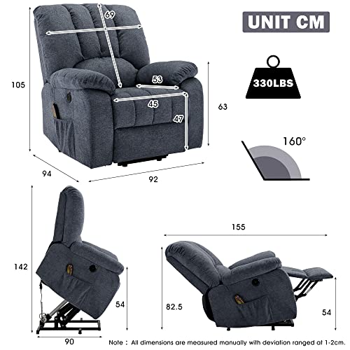 Electric Lift Recliner Chair with Heating&Massage features