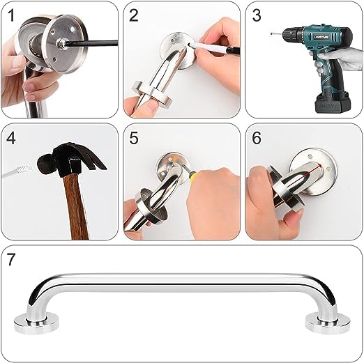 24" Stainless Steel Bathroom Grab Bar