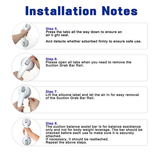 Suction Grab Bar for Bathroom Safety - 15.8