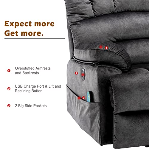 Electric Power Lift Massage Recliner for Elderly