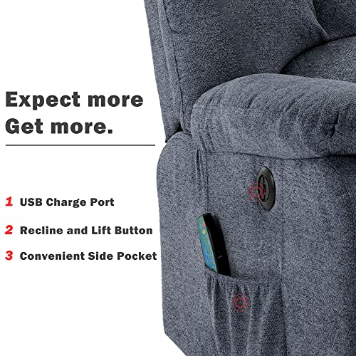 Electric Lift Recliner Chair with Heating&Massage features