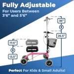 Pediatric Knee Scooter in Pink - CE Certified