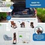 Lightweight Folding Transit Wheelchair - Orange