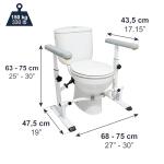 Adjustable Toilet Safety Frame for Elderly & Disabled