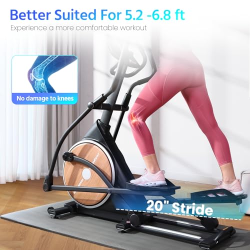 FEIERDUN Cross Trainer: Electromagnetic, 32 Levels, 20IN Stride