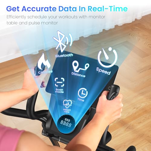 FEIERDUN Cross Trainer: Electromagnetic, 32 Levels, 20IN Stride