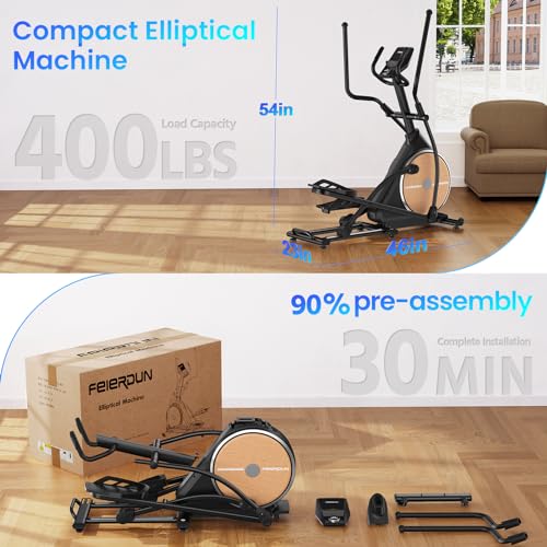 FEIERDUN Cross Trainer: Electromagnetic, 32 Levels, 20IN Stride