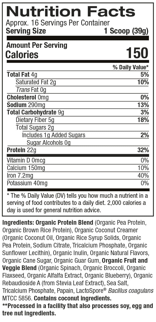 French Vanilla Plant-Based Protein Shake by Purely Inspired