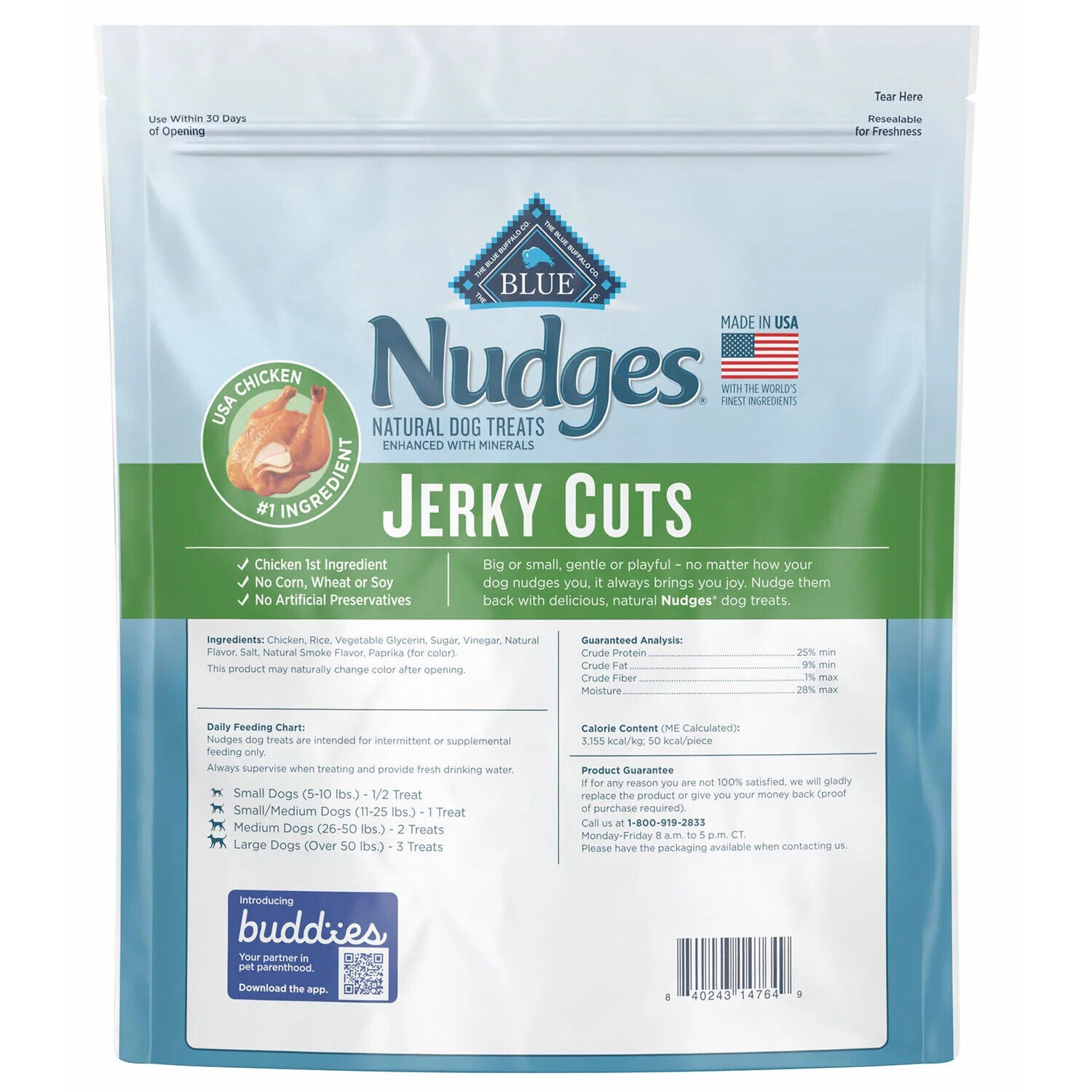 Fresh Nudges Chicken Jerky Dog Treats - 40oz