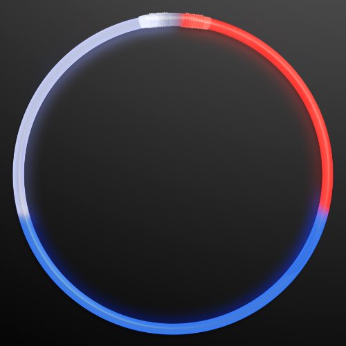 Tri-Color Glow Stick Necklaces for 4th of July