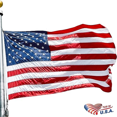 Luxury American Flag with Embroidered Star