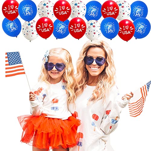 52-Piece 4th of July Patriotic Balloon Set