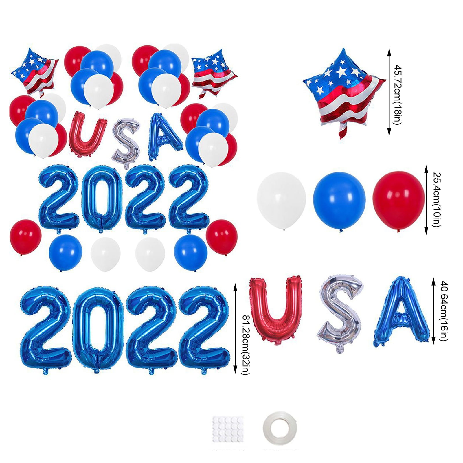 Patriotic Balloon Garland Kit for July 4th