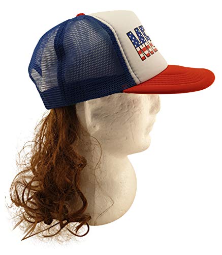 All American Mullet Hat Wig for 4th July