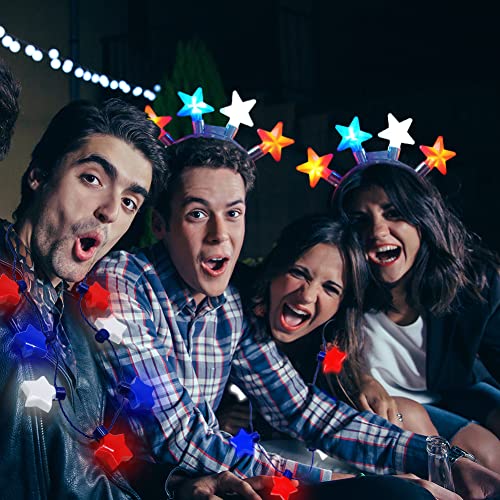 Patriotic Party Bundle with Headbands, Necklaces & Flags