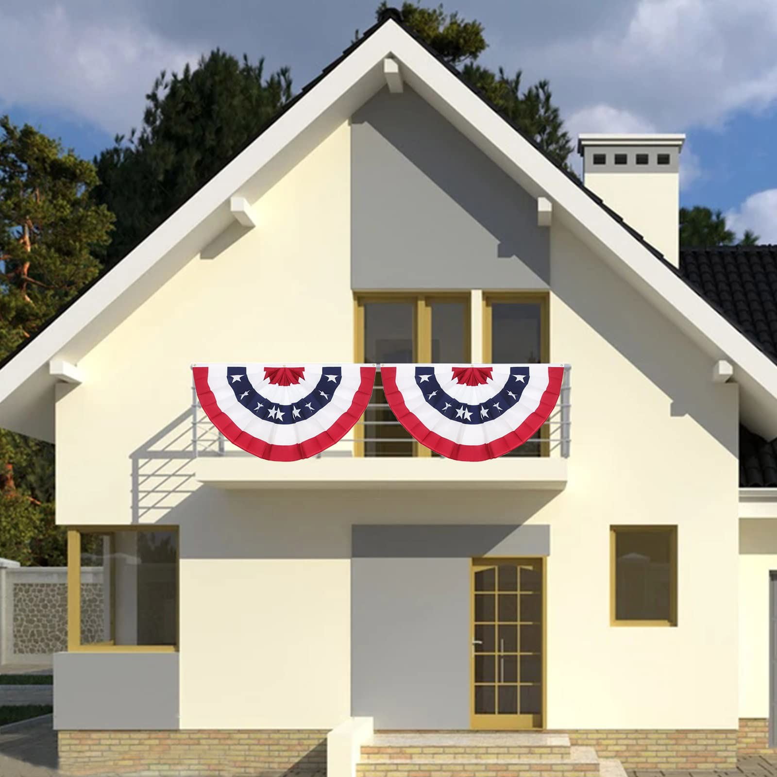 4th of July Patriotic Fan Flag Set