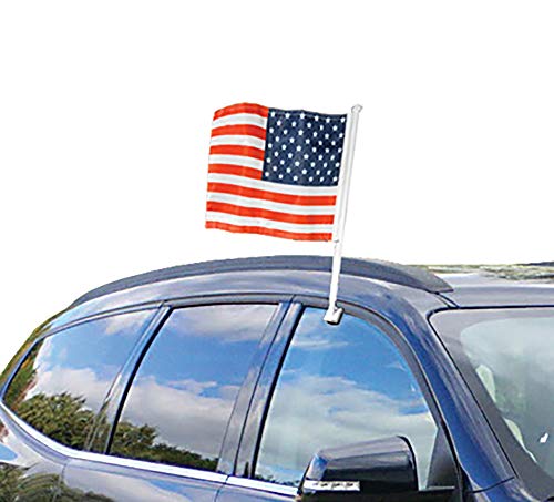 American Car Window Flag and Mount