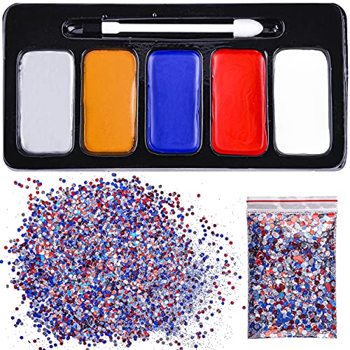 15-Piece Patriotic Face Paint & Stencils Set