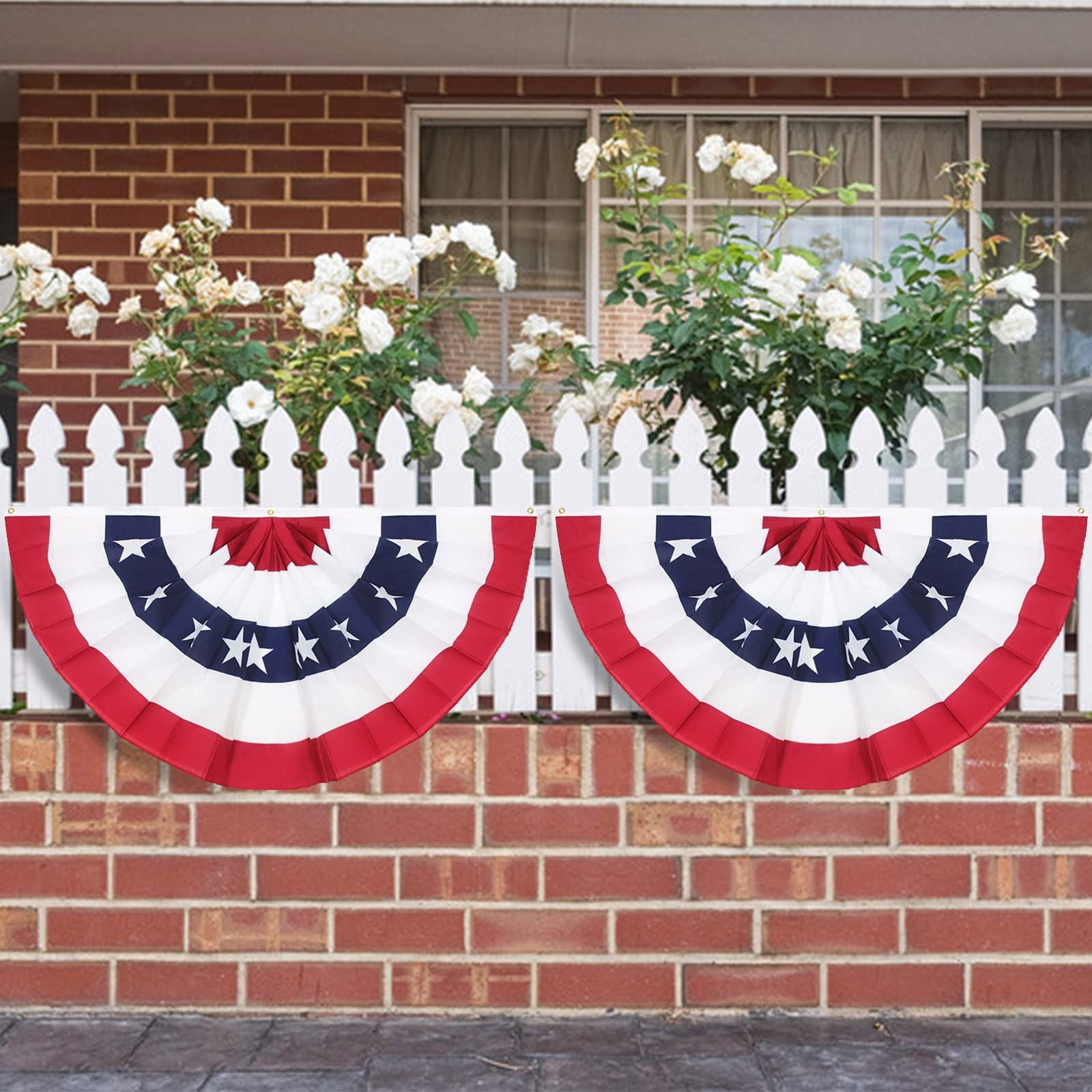 4th of July Patriotic Fan Flag Set