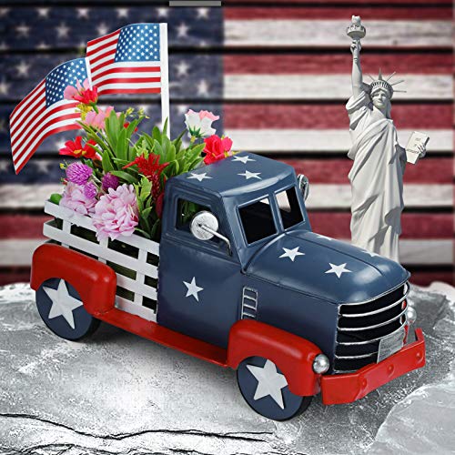 Patriotic Metal Tabletop Truck Decoration