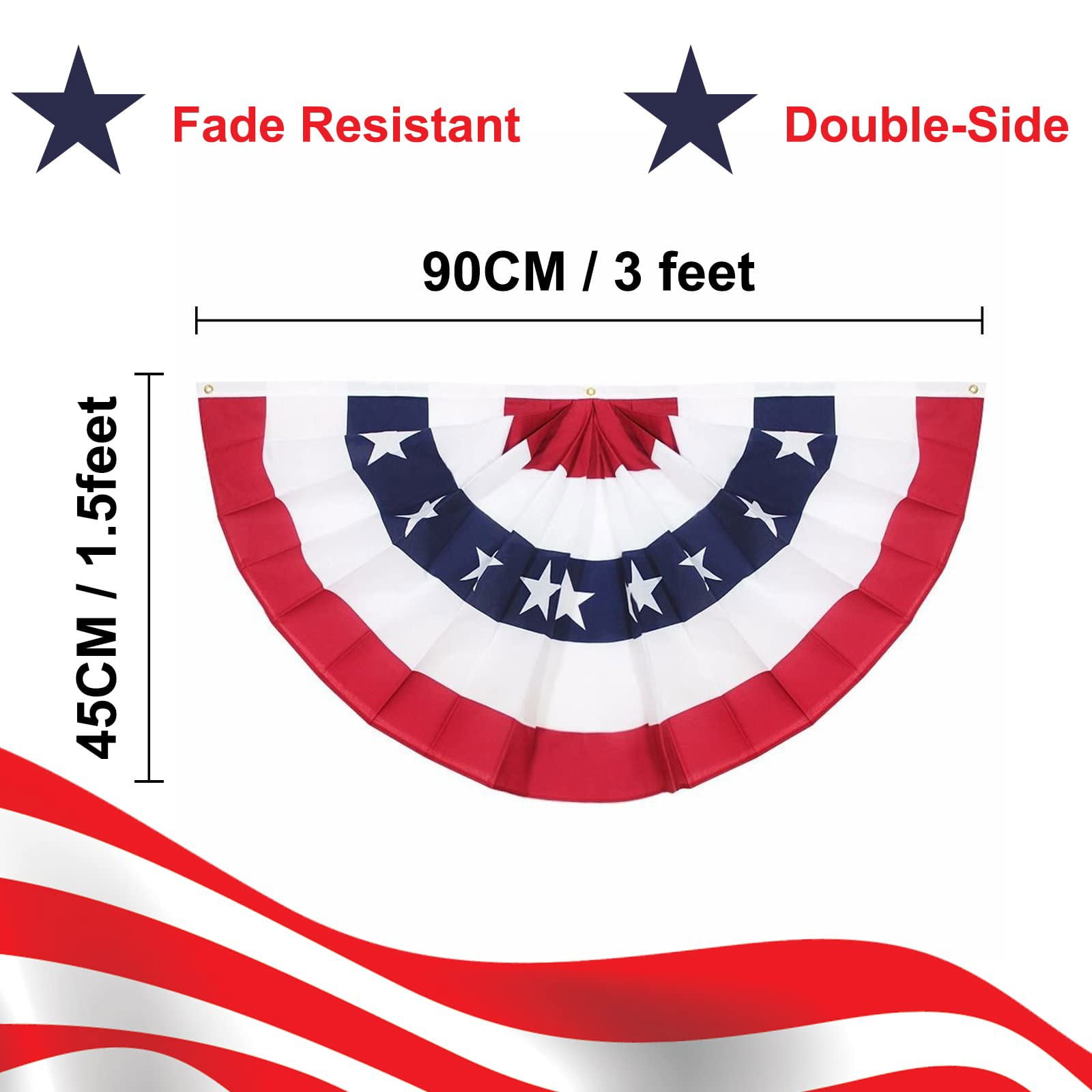 4th of July Patriotic Fan Flag Set