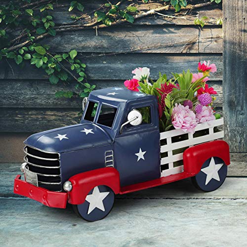 Patriotic Metal Tabletop Truck Decoration