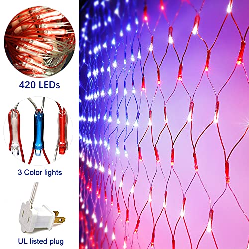 USA Flag Net Lights for Patriotic Holidays