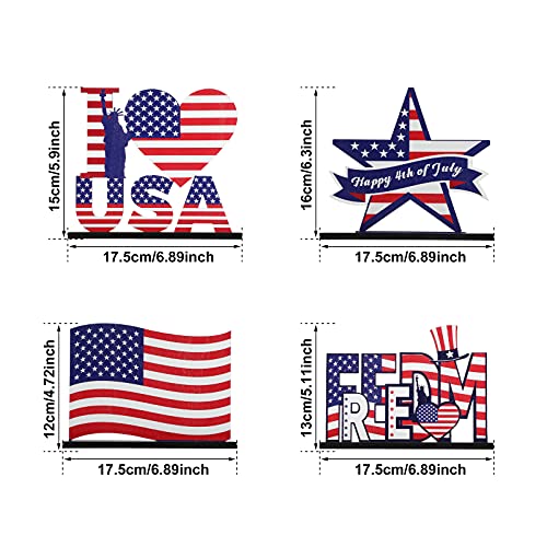 Patriotic Wooden Table Centerpieces for July 4th