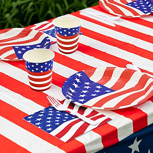 Patriotic Disposable Dinnerware Set - 74 PCS