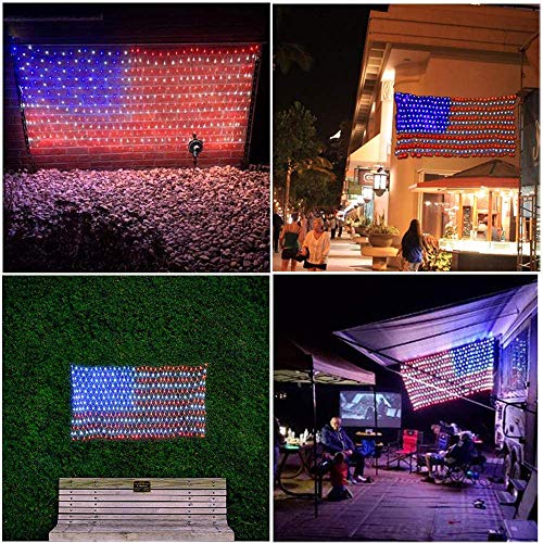 USA Flag Net Lights for Patriotic Holidays