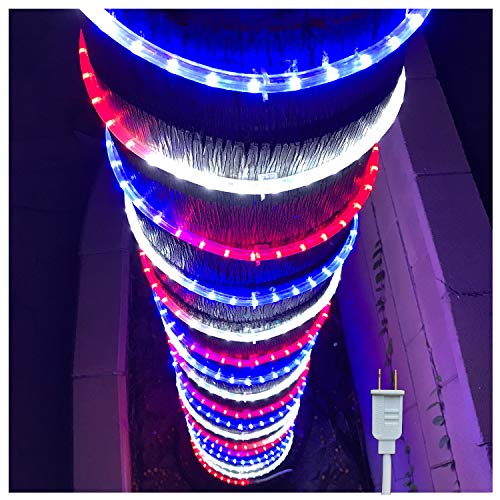 Patriotic LED Rope Lights Kit for July 4th Decoration