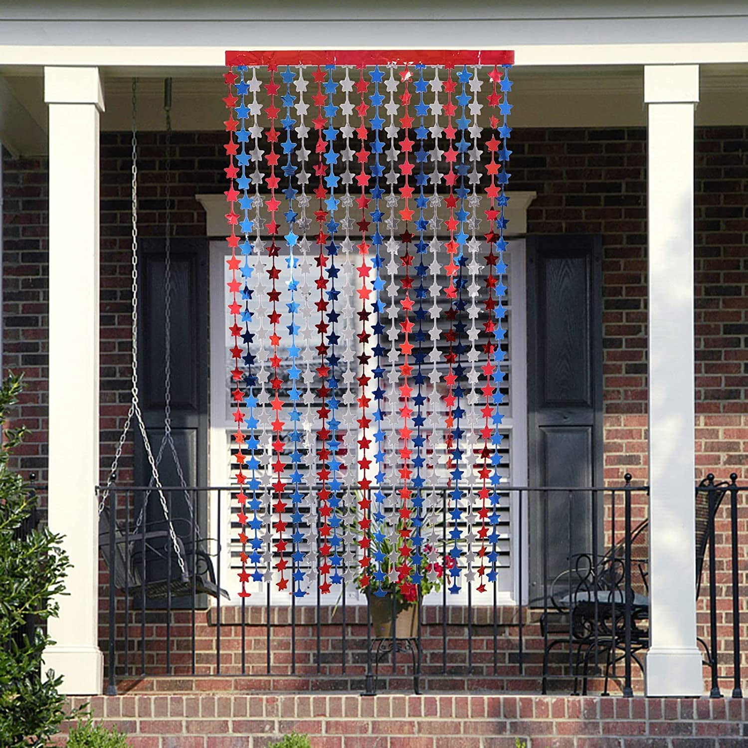 Multicolor Foil Curtains for 4th of July