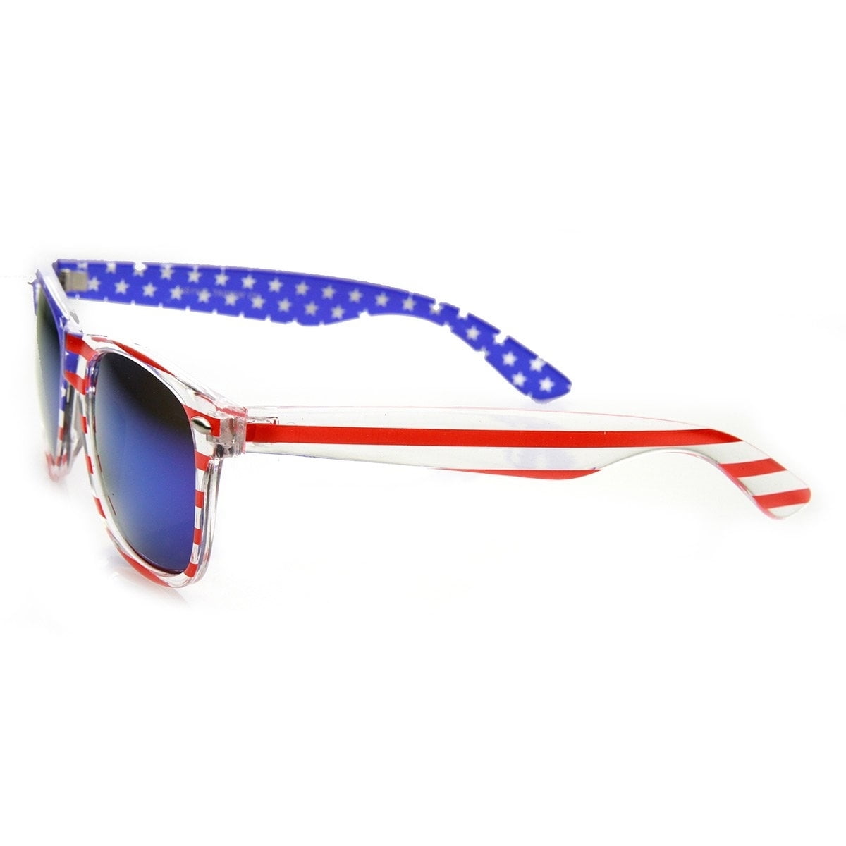 Patriotic Flash Mirror Sunglasses with USA Flag