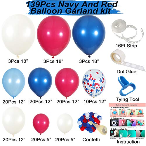 139-Piece 4th of July Balloon Garland Kit