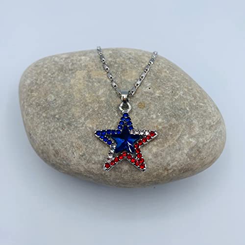 USA Flag Necklace for Women